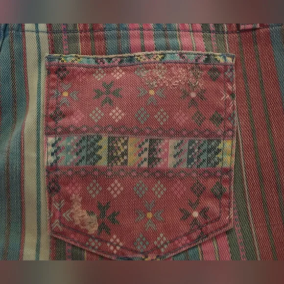 Sz 24/0 CURRENT ELLIOTT Gypsy Stripe Boyfriend Shorts - Picture 14 of 16